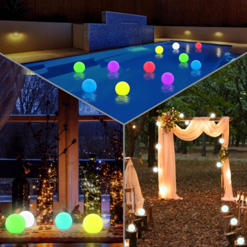 Borelor Floating Pool Lights,3-Inch USB Rechargeable & Remote Control Globe Lamp IP68 Waterproof 16 Color Change Hot Tub Bath Lights, Party Holiday Outdoor Christmas Decorations(1 Pack) - Image 4